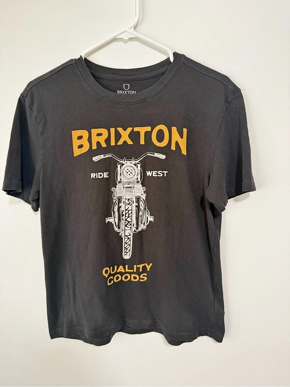 Brixton Ride West Quality Goods Graphic T-Shirt Black Size XS